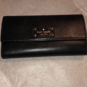 Black and Gold Kate Spade Wallet